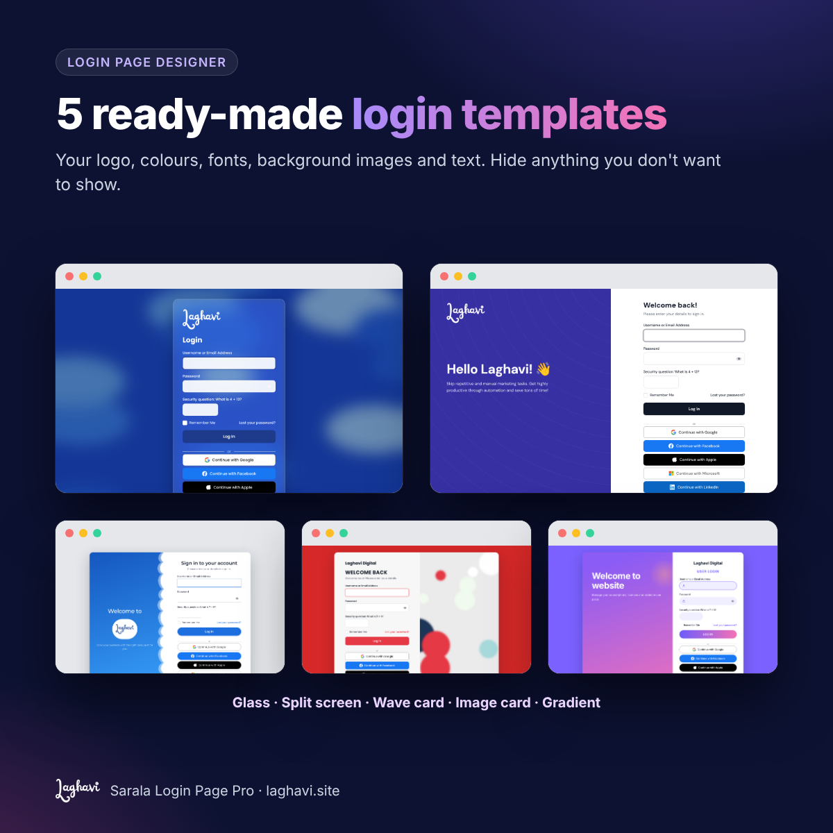 Sarala Login Page Pro - Image 2